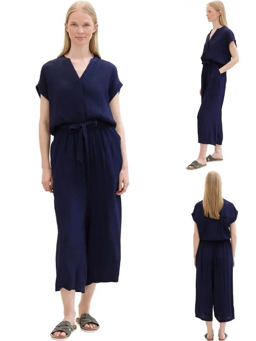 TOM T Crinkle Classic Jumpsuit (NO BELT) - 2229
