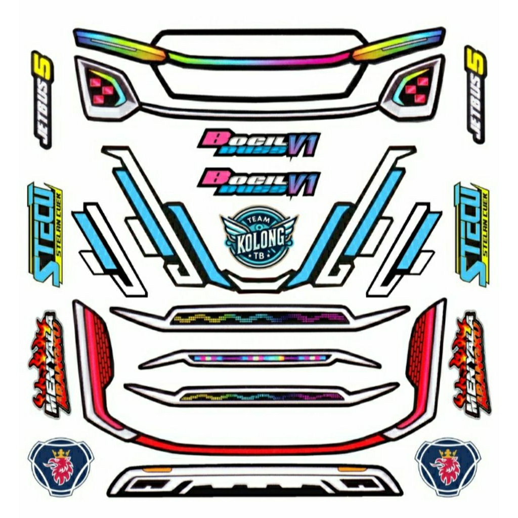 Jual Stiker Headlanp JB5 Bus RKC | Shopee Indonesia
