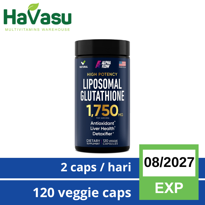 alpha flow liposomal glutathione review Alpha Flow, Liposomal Glutathione 1750 mg, Veggie Capsules, Vitamin C &  Antioxidant Complex