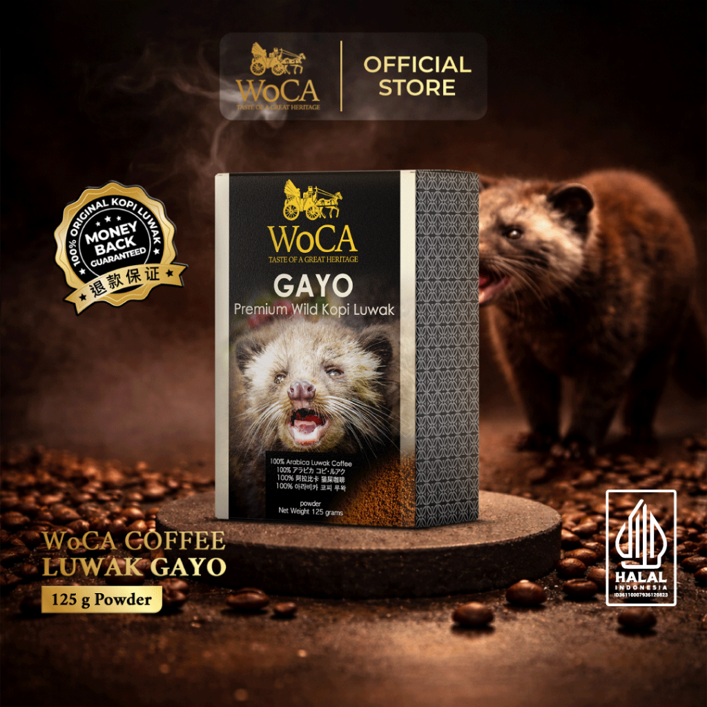 Jual WoCA Kopi Luwak Gayo 125 gram powder | Shopee Indonesia