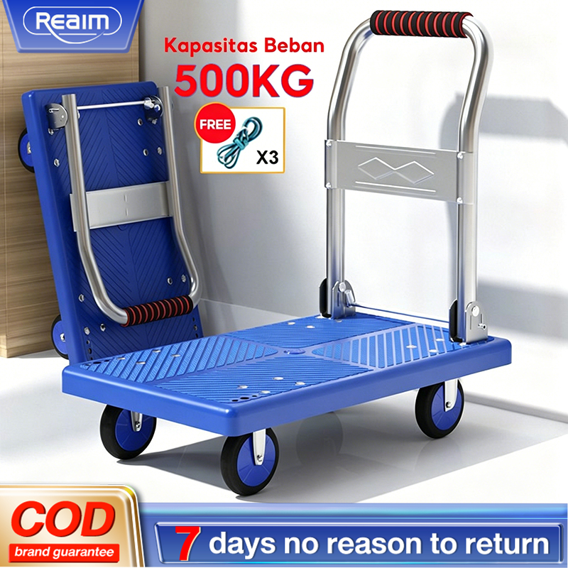 Jual Reaim Troli Barang Troli Lipat Besi 500KG Troli Portable Troli ...