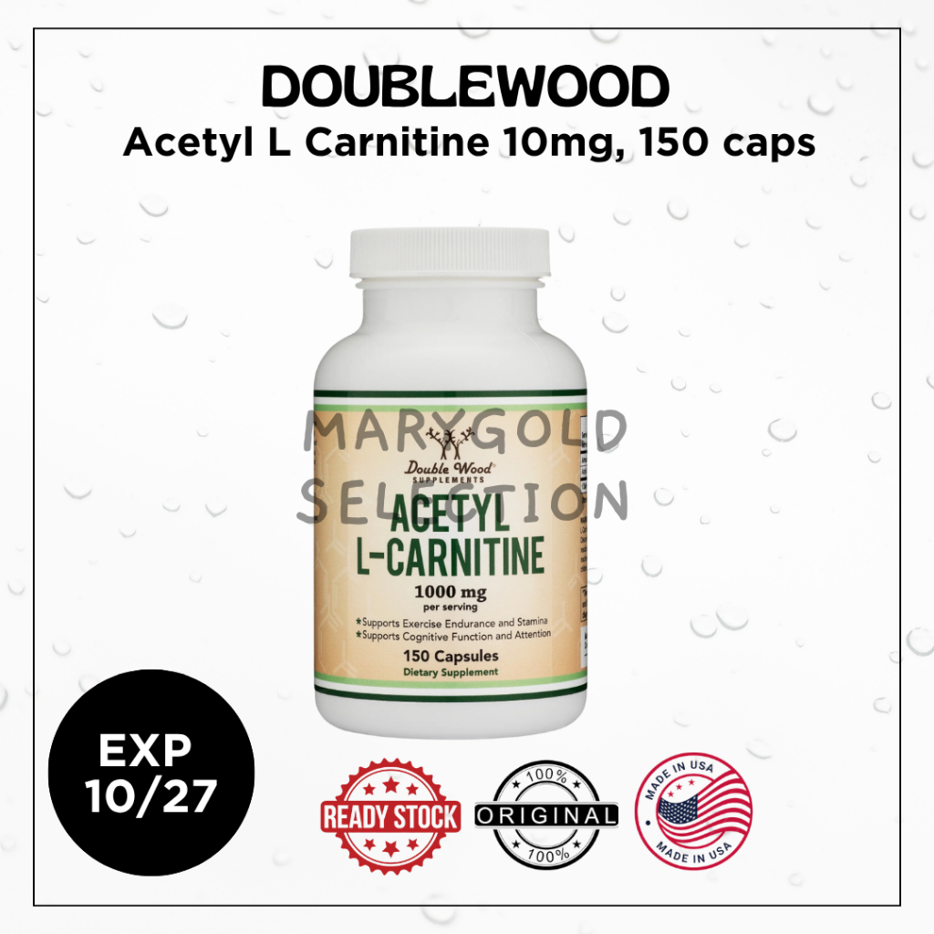Jual ALCAR Acetyl L Carnitine 1000 mg Double Wood Doublewood 150 kapsul  suplemen kesehatan pria fungsi otak memori fokus dan stamina nootropics |  Shopee Indonesia