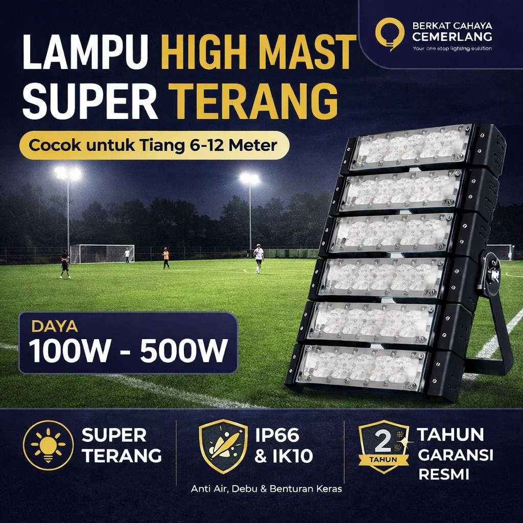 Jual Lampu Sorot High Mast LED LUXENDO 100W 150W 200W 250W 300W 400W ...