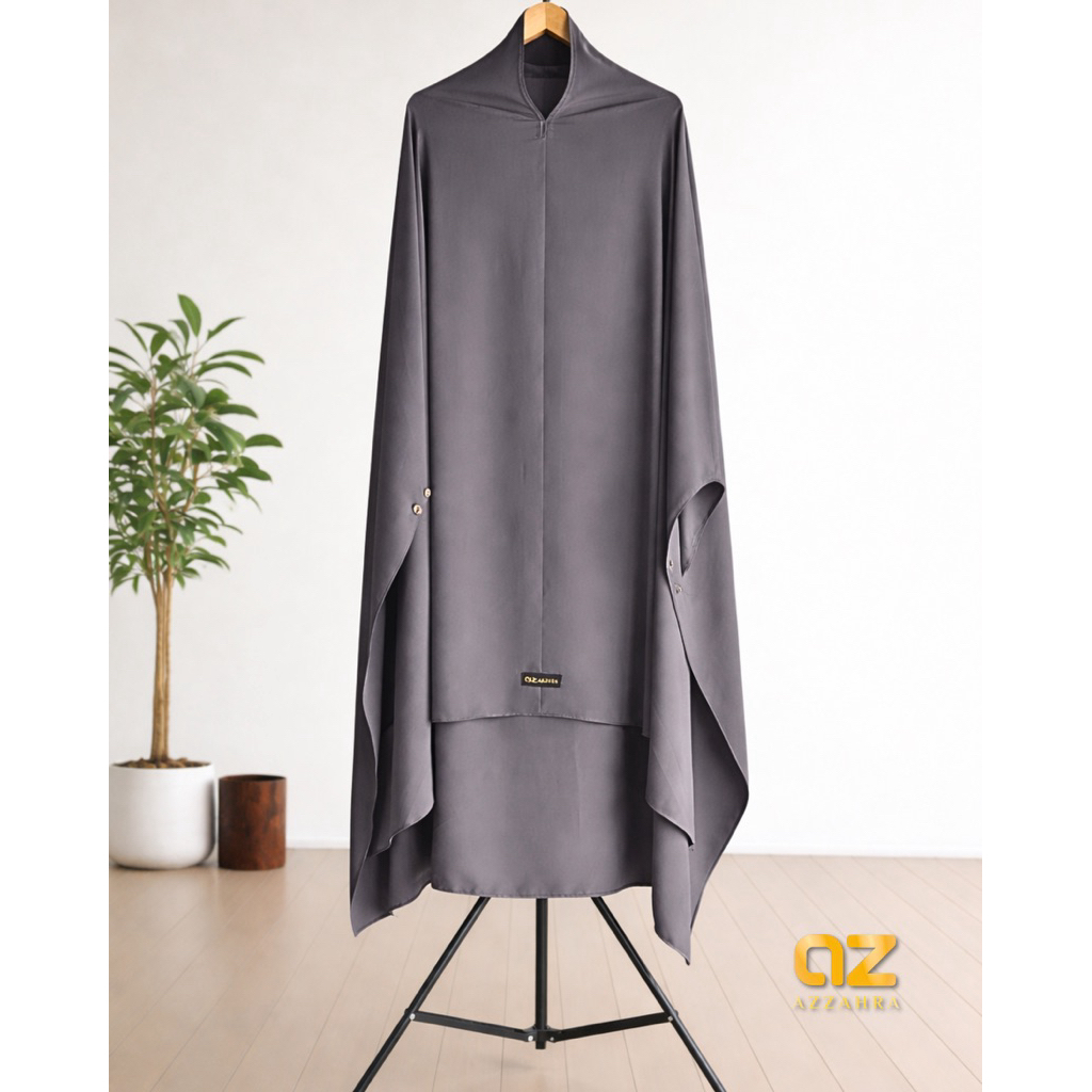 Khimar Syari Lengan Kancing Rumaysha By Azzahra Syar'I