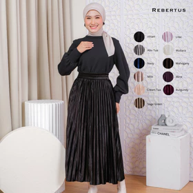 Rok Plisket Bludru Wanita Rebertus Dianda