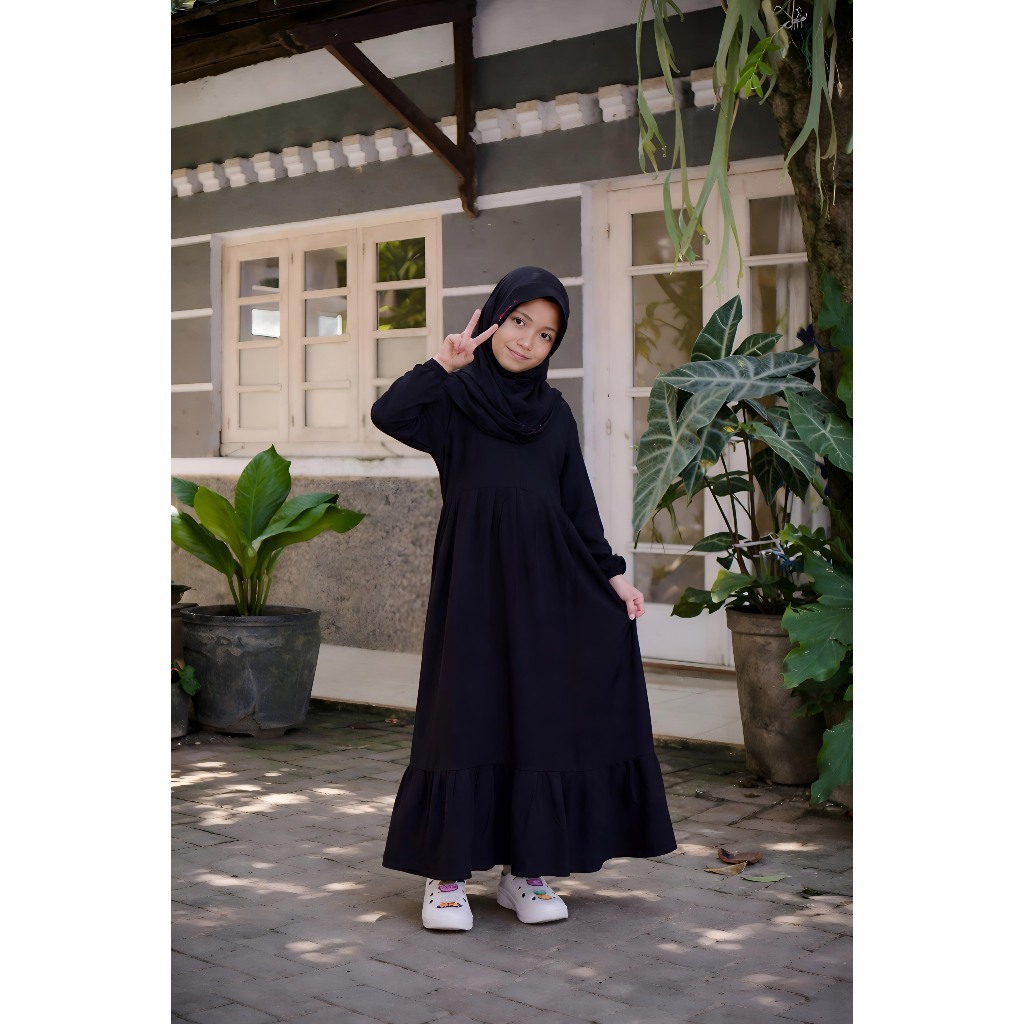 Gamis Anak Polos Muslim Anak & Umur 7