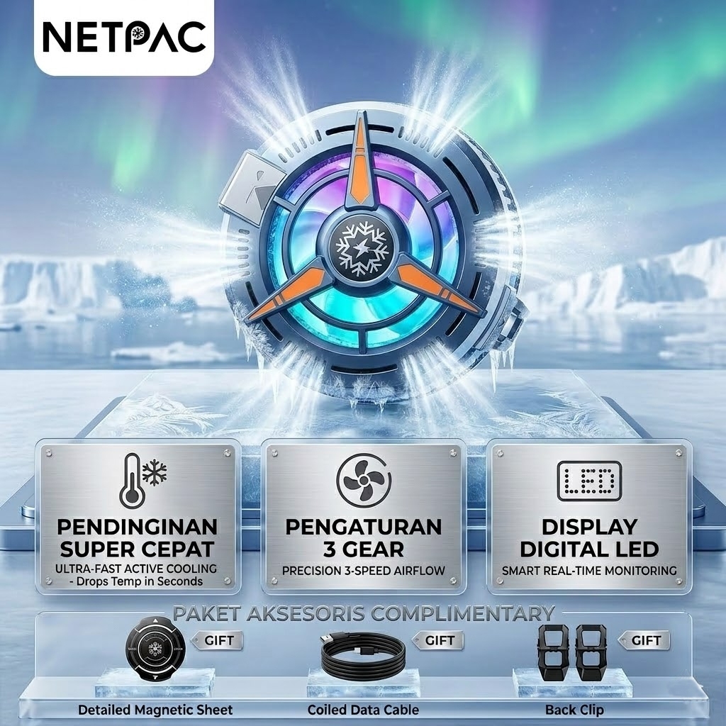 Jual NETPAC Fan Clooer TL25 Funcooler Magnet & Klip Pendinginan ...