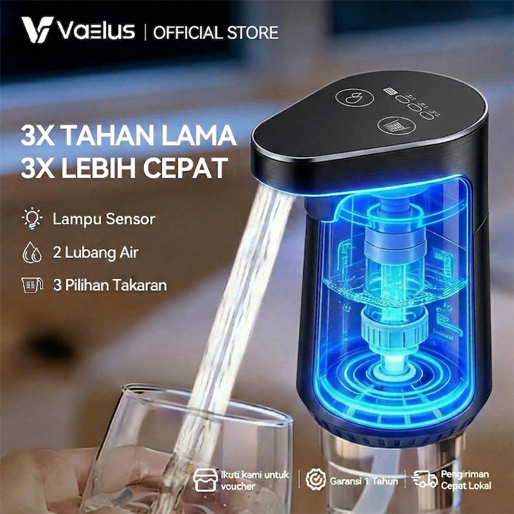 VAELUS Dispenser Pompa Galon Electric 2in1 foto 1