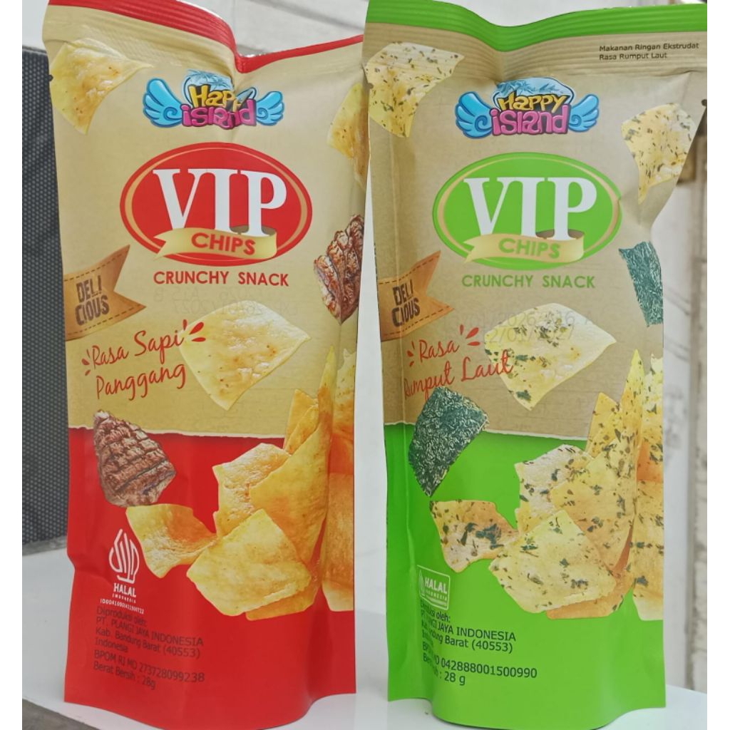 Jual Satuan Perbungkus Happy Island Vip Chips 28gr Potato, Taiko ...