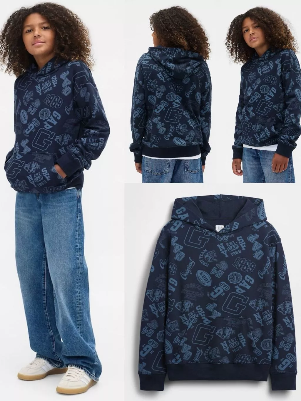 Sweater Hoodie Full Print Anak ABG Cowo Cewe GP Kids Relaxed Print Hoodie Sweatshirt - 2258