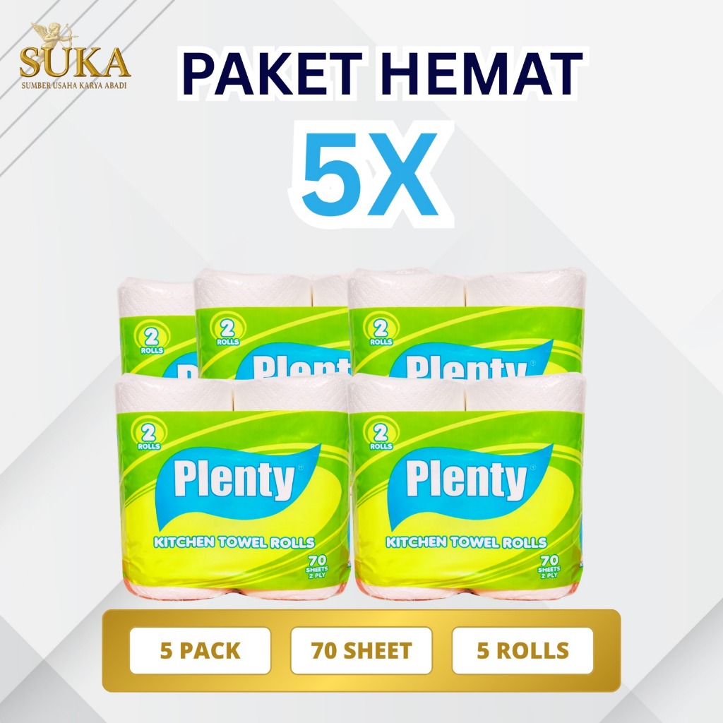 Jual Tisu Murah 5 Pack Paket Hemat | Kitchen Roll Plenty 70 sheet 2 in ...
