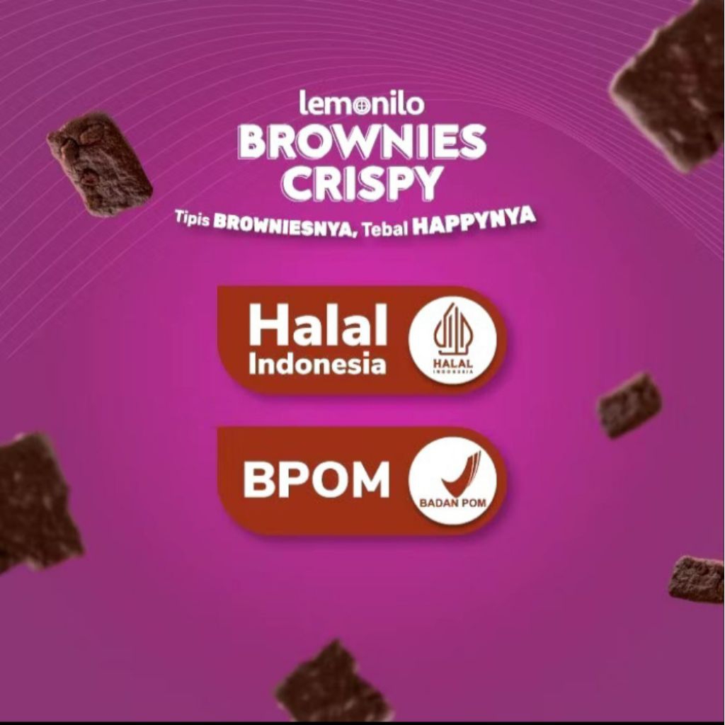 Jual Lemonilo Brownies Crispy 1 Dus Isi 6 Renceng (60pcs) Snack Coklat ...