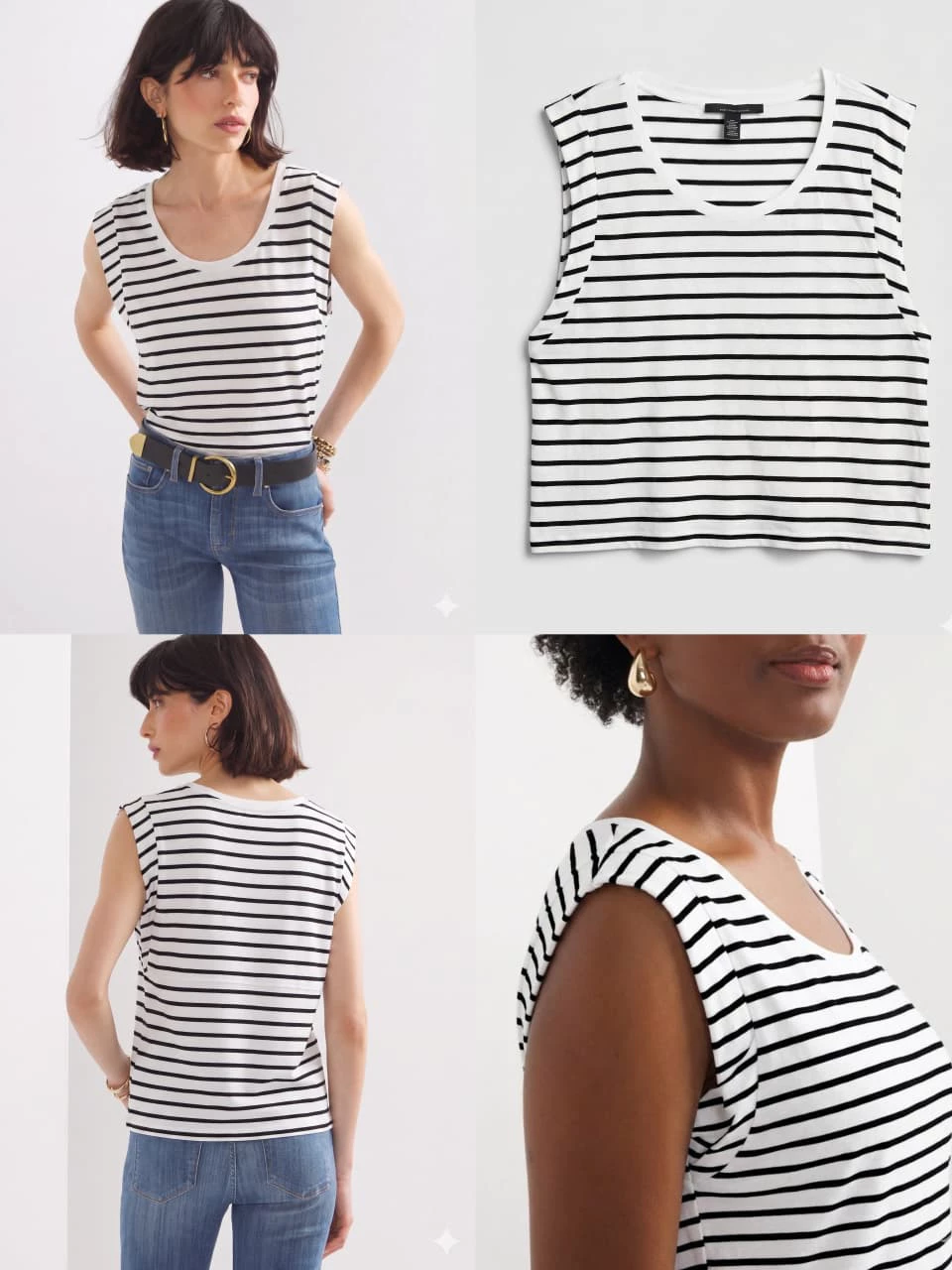 Atasan Sleeveless Stiped Top WB Full Cotton Adem - 2267