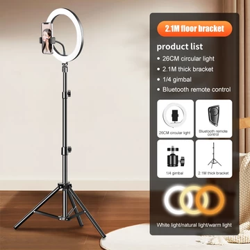 GMETAL 14inch Ringlight Lampu Video Light Fotografi Lampu Pengisi Lighting Konten 3 Warna