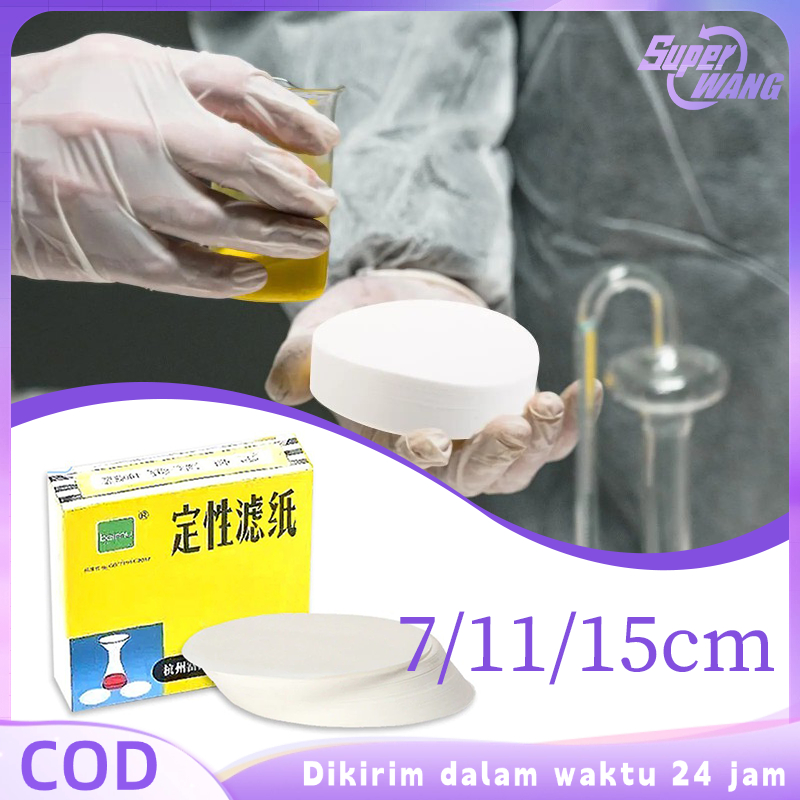 Jual 100pcs Kertas Saring Laboratorium 7/11cm Filter Paper Bulat ...