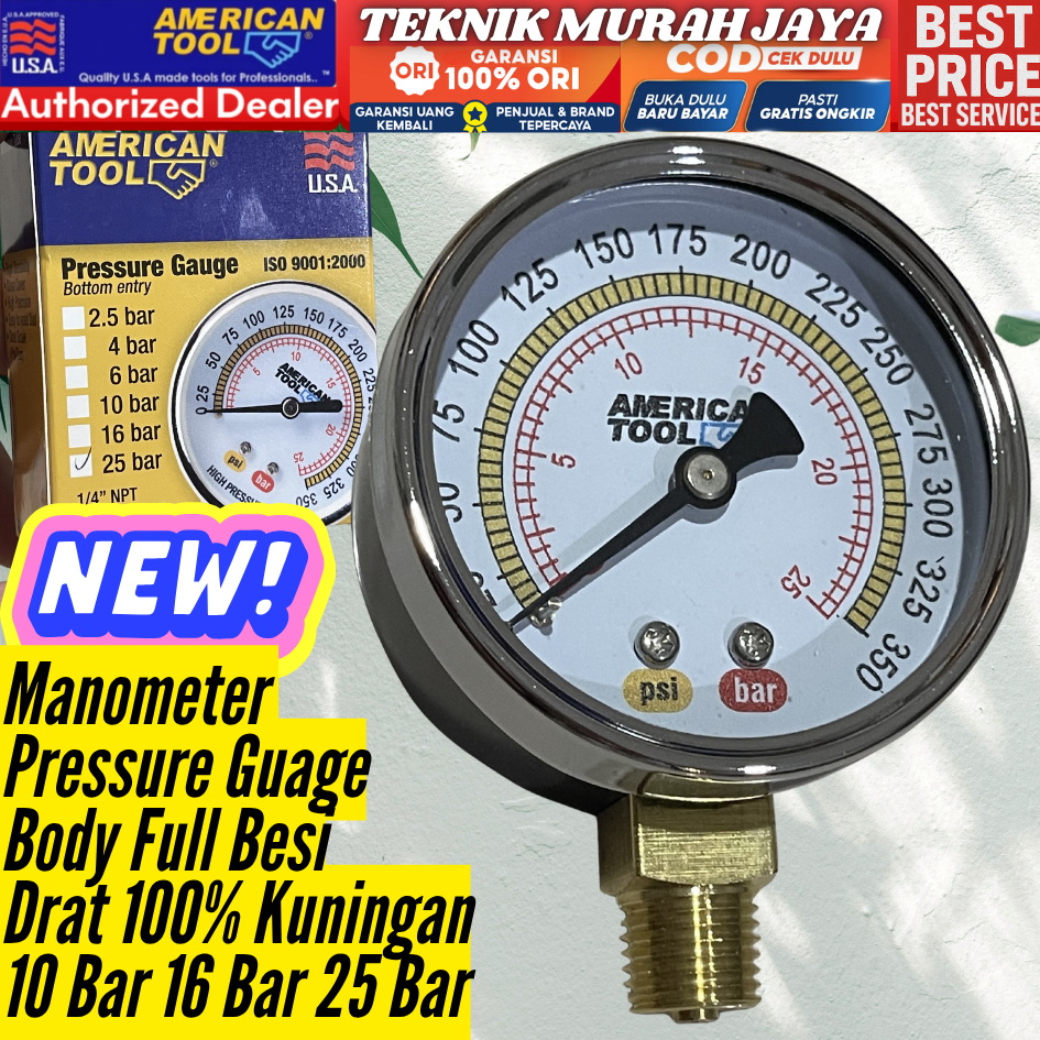 Jual AMERICAN TOOL Heavy Duty Manometer 2,5