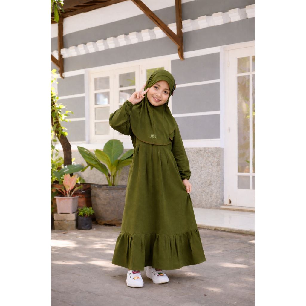 Gamis Anak Polos Muslim Anak & Umur 12