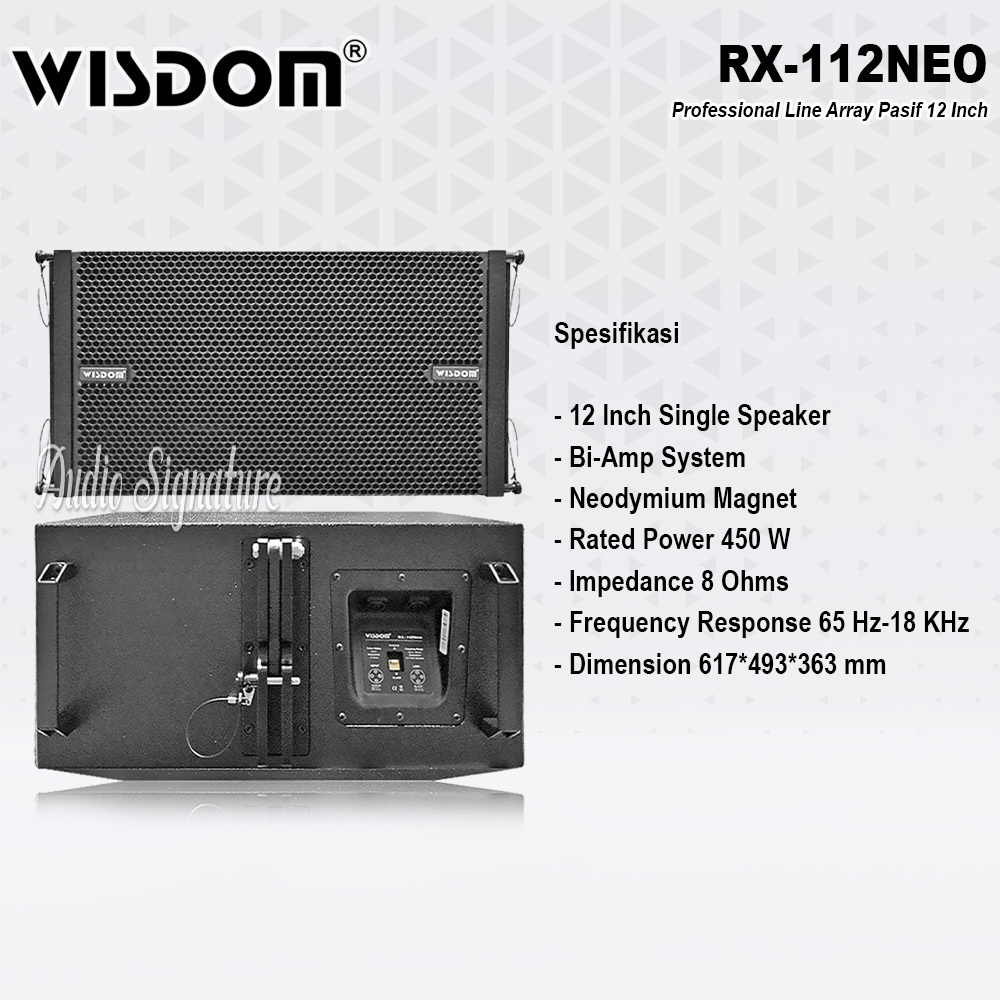 Jual Speaker Pasif Line Array 12 Inch WISDOM RX 112 NEO | RX112NEO ...