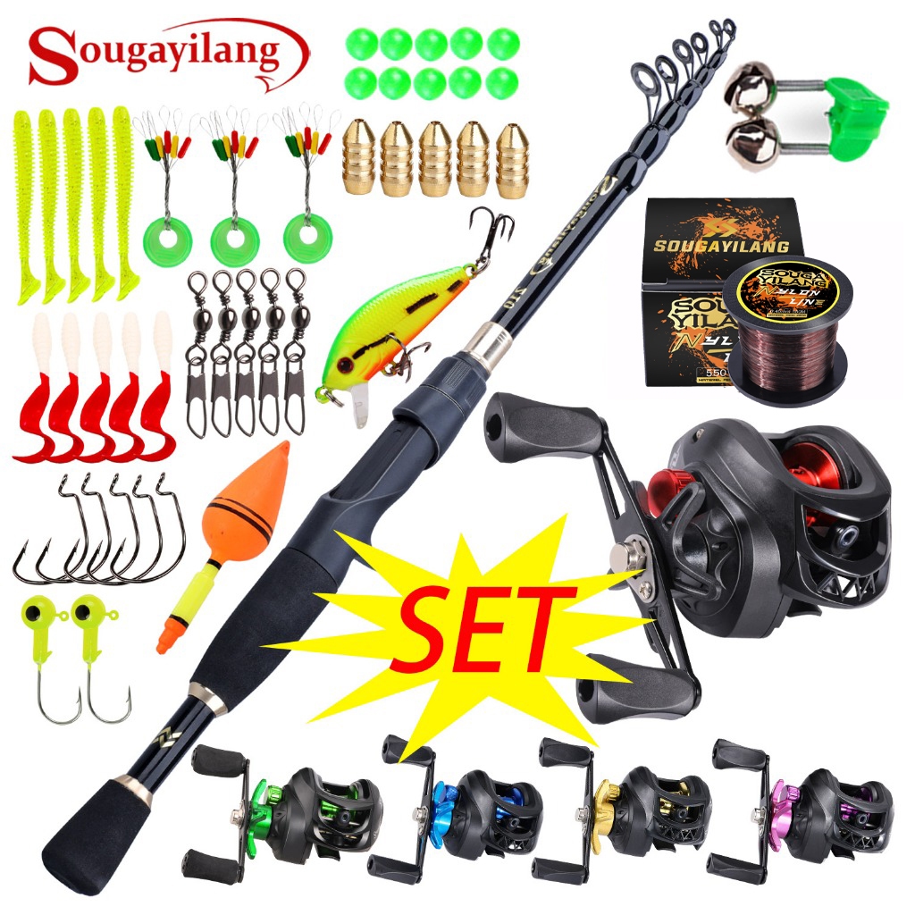 Jual Sougayilang Set Alat Pancing Joran Carbon Fiber 8KG Max Drag ...