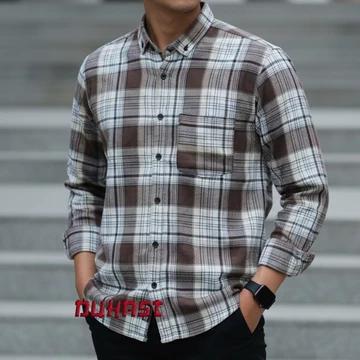 Kemeja Pria Lengan Panjang Flanel Import Unisex Motif Kotak DUHASTSHOP