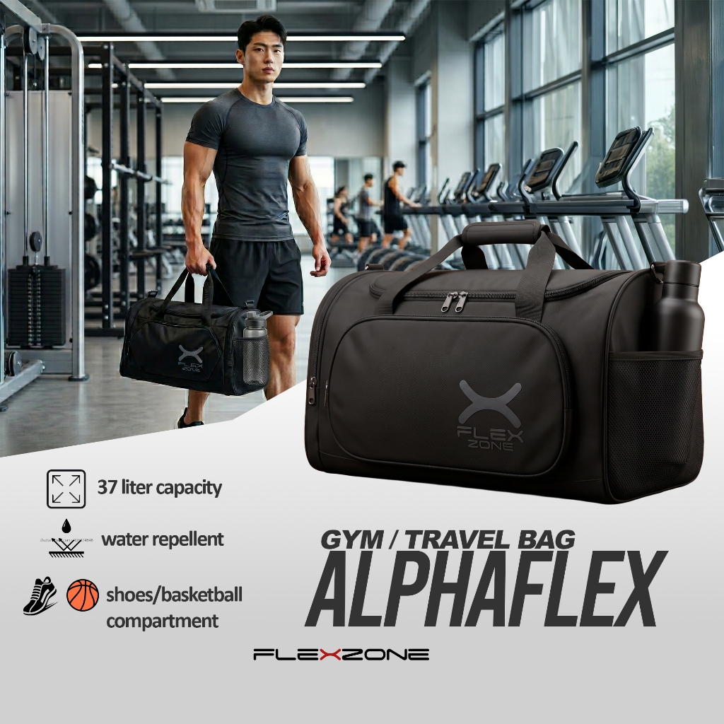 Jual FLEXZONE Gym Bag Tas Olahraga Fitness Badminton Renang FAB-001 ...