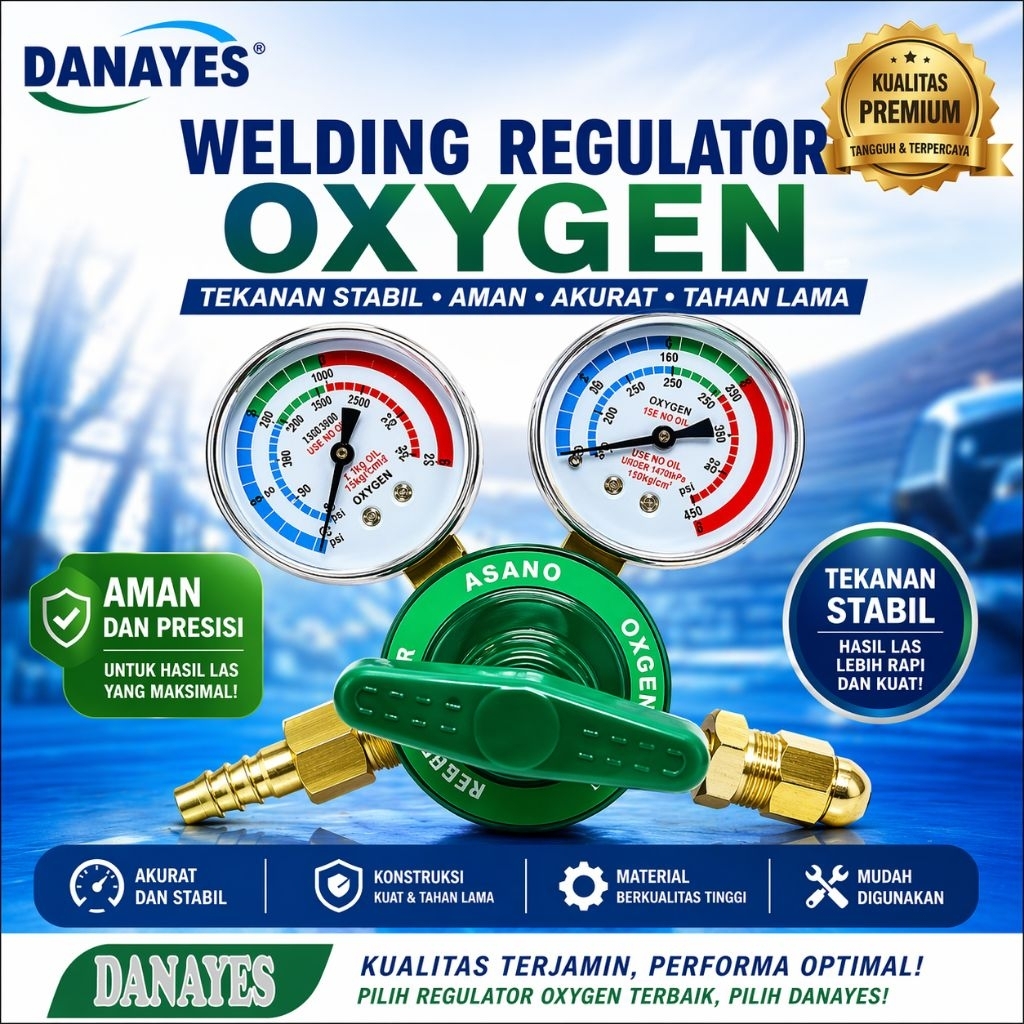 Jual ASANO Regulator Oksigen AIR-O 201 - 7 M Las Welding Oxygen O2 ...
