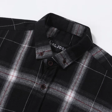 ALJOSA Kemeja Flanel Pria Lengan Panjang Hem Flannel Baju Cowok Motif Kotak Premium