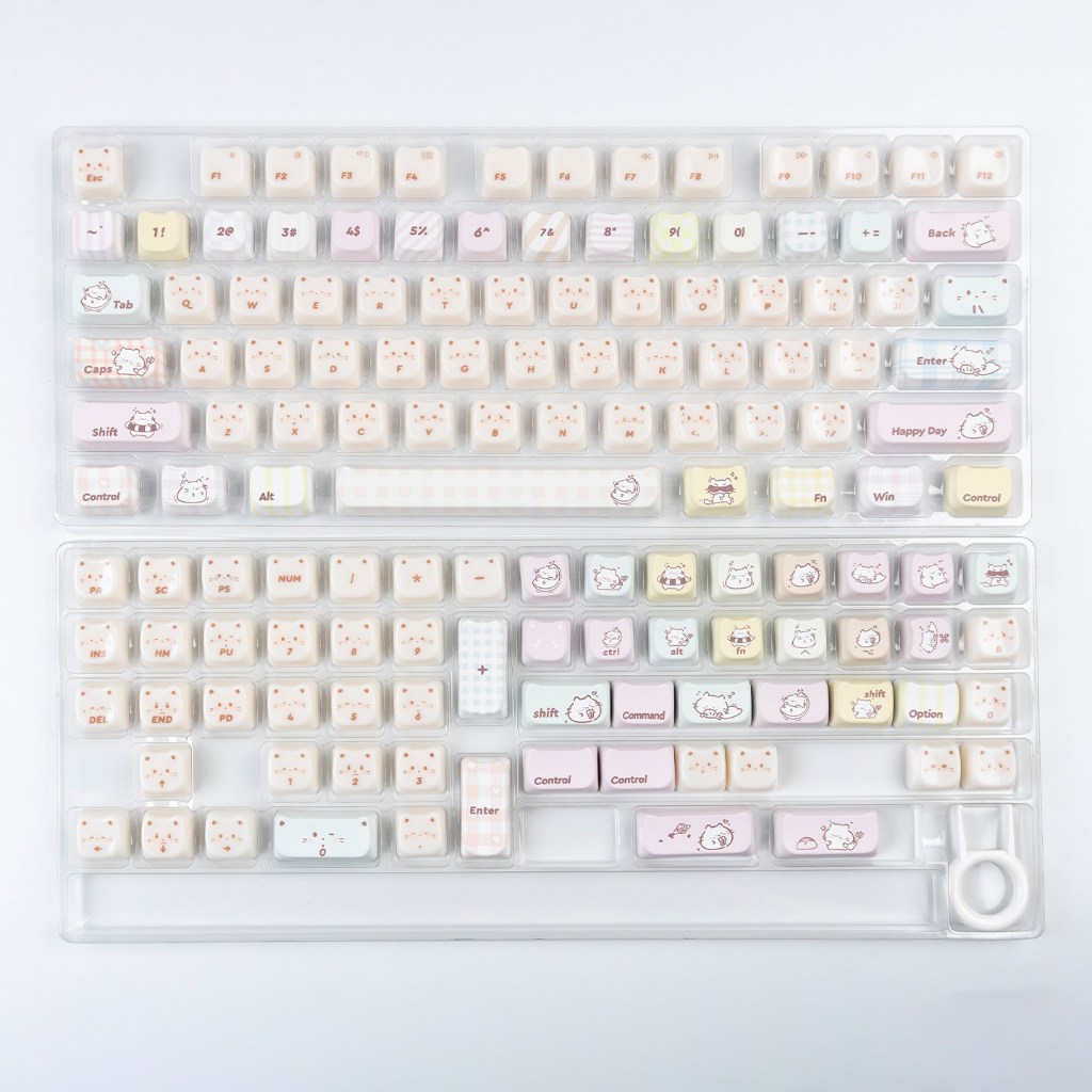 Jual Keycaps Bentuk Kucing Lucu PC+PBT Profil MAO 134 tombol Set Keycap ...