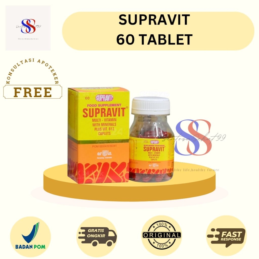 Jual Supravit Multivitamin 60 Kapsul - Mendukung Daya Tahan Tubuh ...