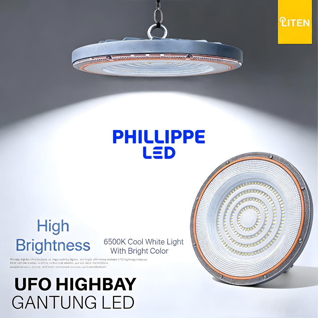 Jual [COD] Lampu High Bay UFO 100W 200W 300W LED Slim Highbay Industri ...