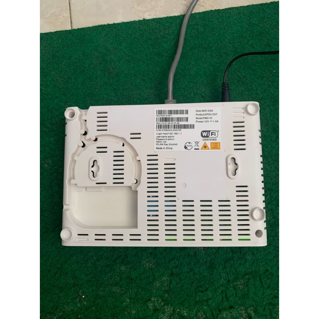 Jual MODEM ZTE GPON F660 V5 OMCI DENGAN ADAPTOR | Shopee Indonesia