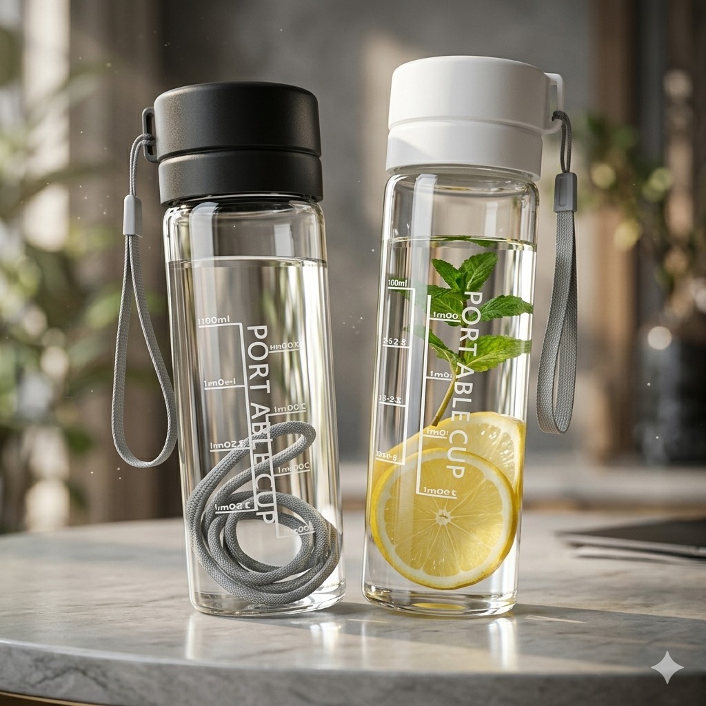 Jual [FREE BUBBLE] BOTOL BPA FREE PORTABLE CUP 600 / 800 ML | Shopee ...