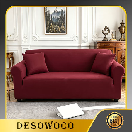 Lavelia Comfy Lux Cover Sofa cover campuran poliester dan katun dengan tampilan mewah