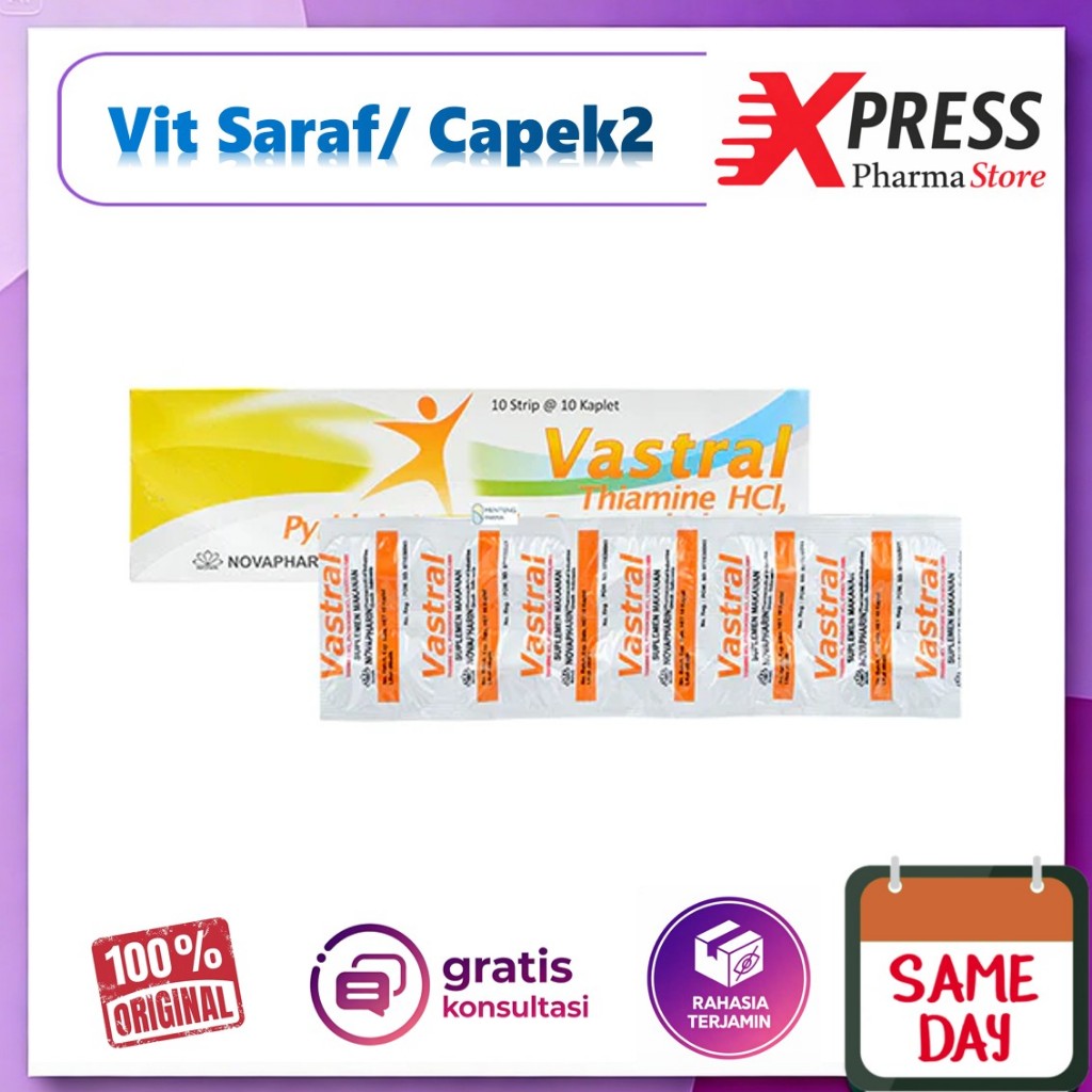 Jual XPRESS ! Vastral STRIP isi 10 Tablet Obat Vitamin B Komplek ...