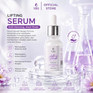 NBS Lifting Serum 15ml | Serum Wajah Kencangkan Kulit & Anti Aging | Samarkan Garis Halus BPOM