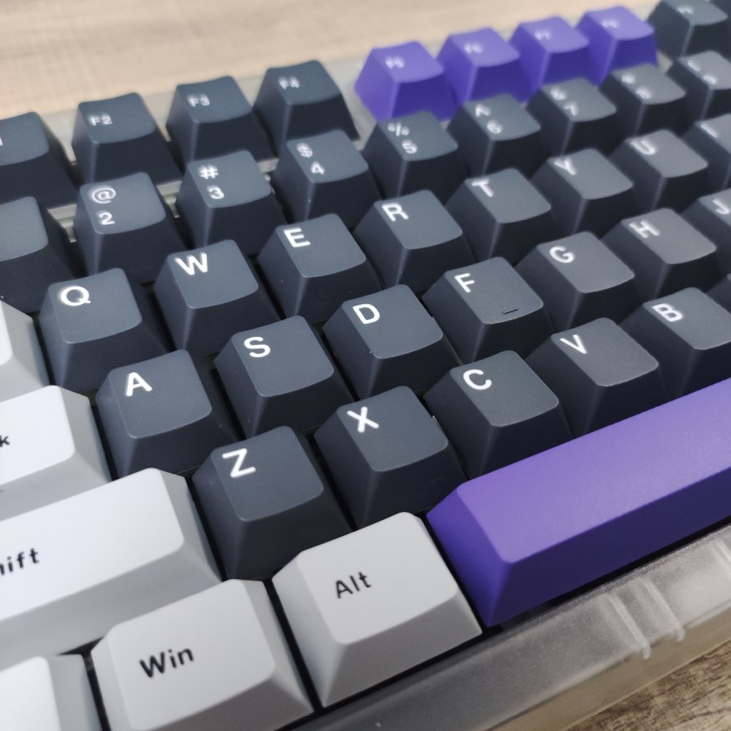 Jual Keycaps Furycube F75 Ultra Grey Purple Keycap Gaming Keyboard 75% ...