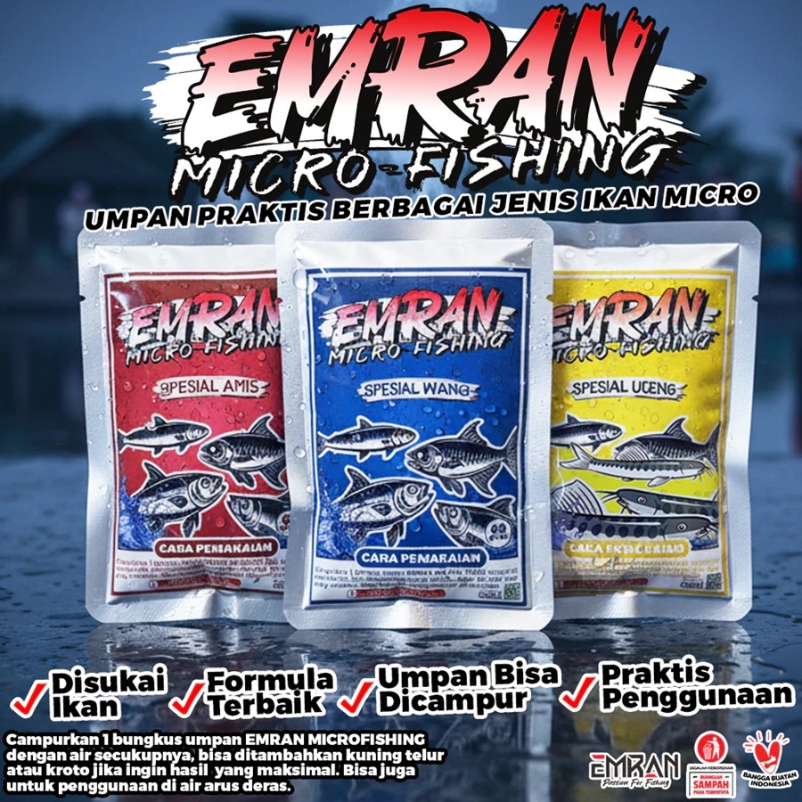 Jual Umpan Emran Micro Fishing Special Amis, Wangi & Uceng Ikan Wader ...