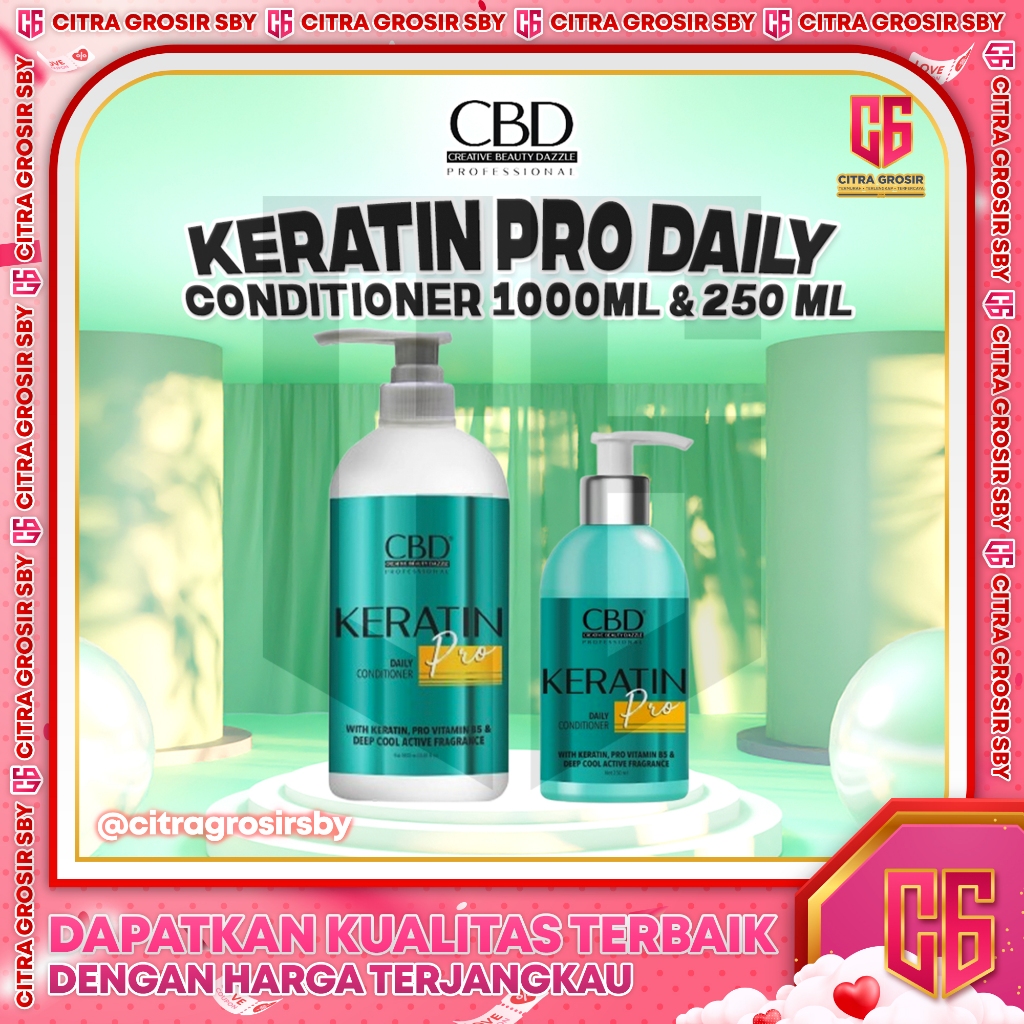 Jual CBD Keratin Pro Daily Conditioner 250ml & 1000ml || Skincare ...