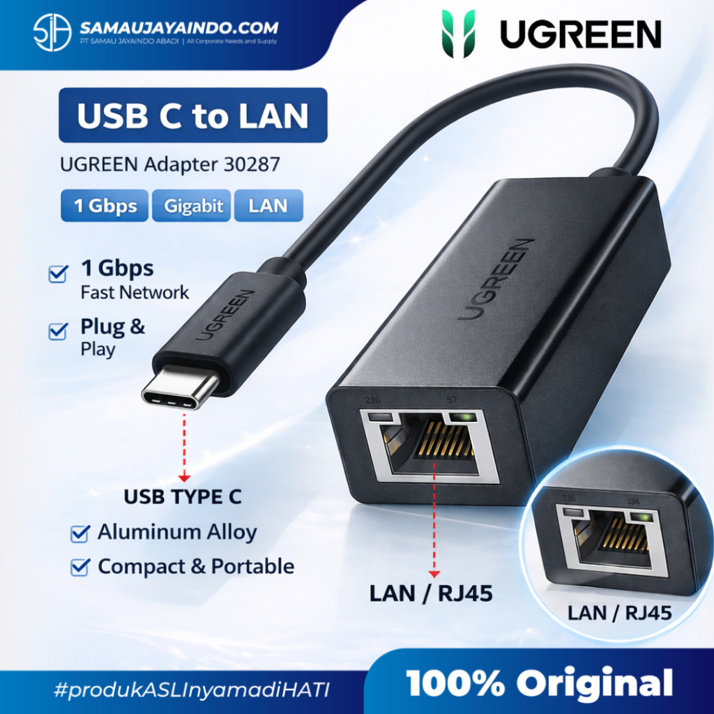 Jual UGREEN USB Type C to RJ45 Gigabit Ethernet LAN Adapter 30287 USB C ...