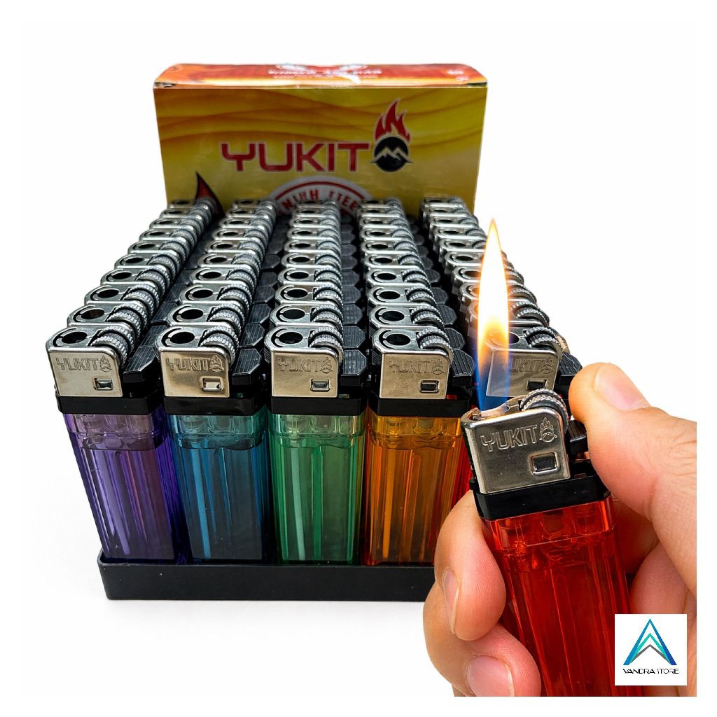 Jual Korek Api Gas YUKITO 1 Box Isi 50 PCS • Api Stabil & Tahan Lama ...