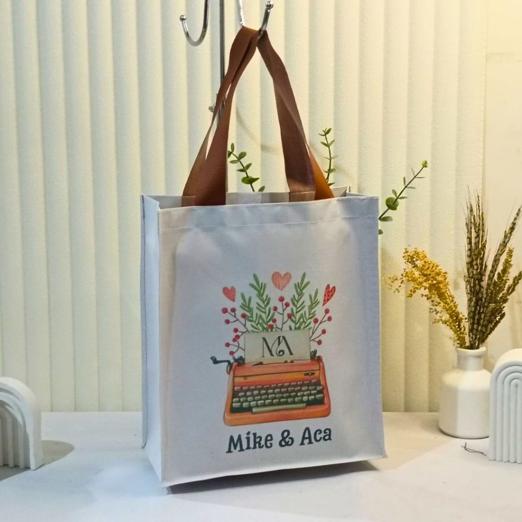 Jual FREE LOGO ! GOODIE BAG TALL TALI KULIT SINTETIS | Shopee Indonesia