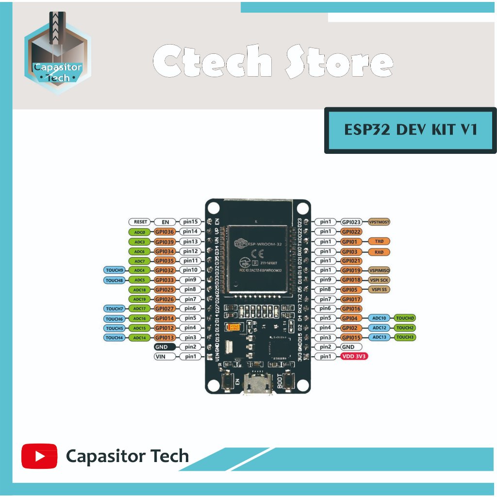 Jual ESP32 DEV KIT V1 ESP-32 DOIT WIFI Bluetooth IoT ESP-32S ...