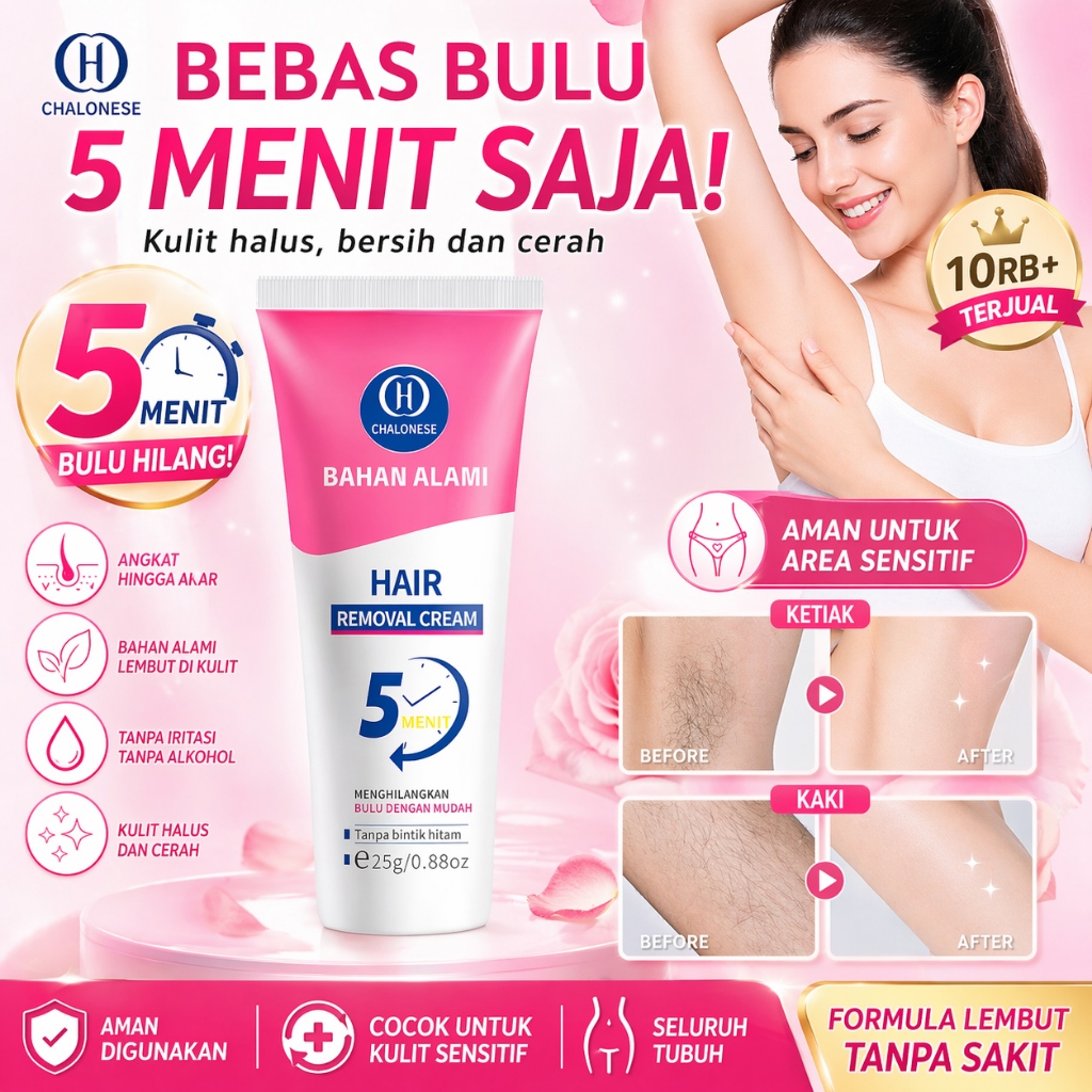 Jual [COD] Chalonese Hair Removal Cream Membantu Menghilangkan Bulu dan ...