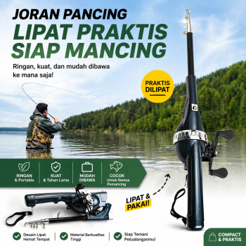 Joran Pancing Spinning Fiber Portable 2 Section 1.27M OMTHQVBL - Blue