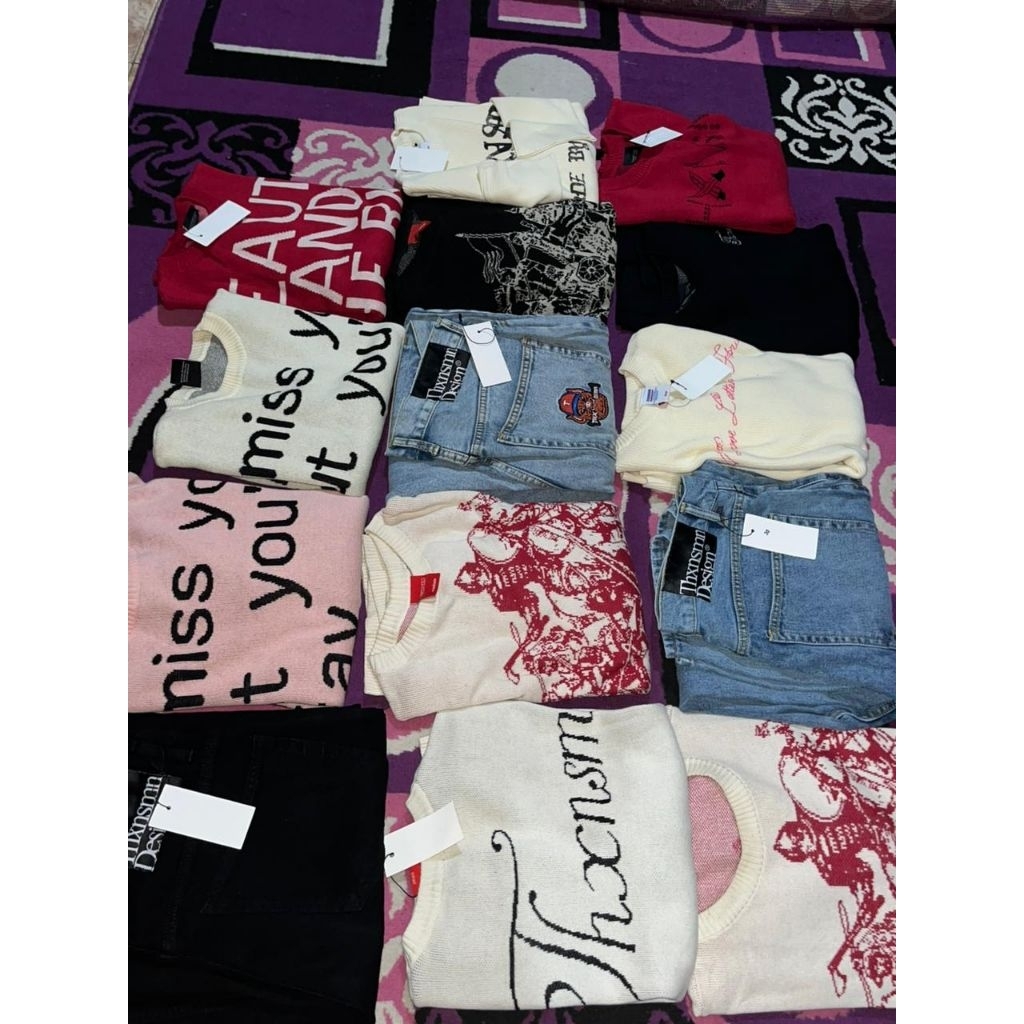 Jual knitwear sweater thanksisomnia thanksom | Shopee Indonesia