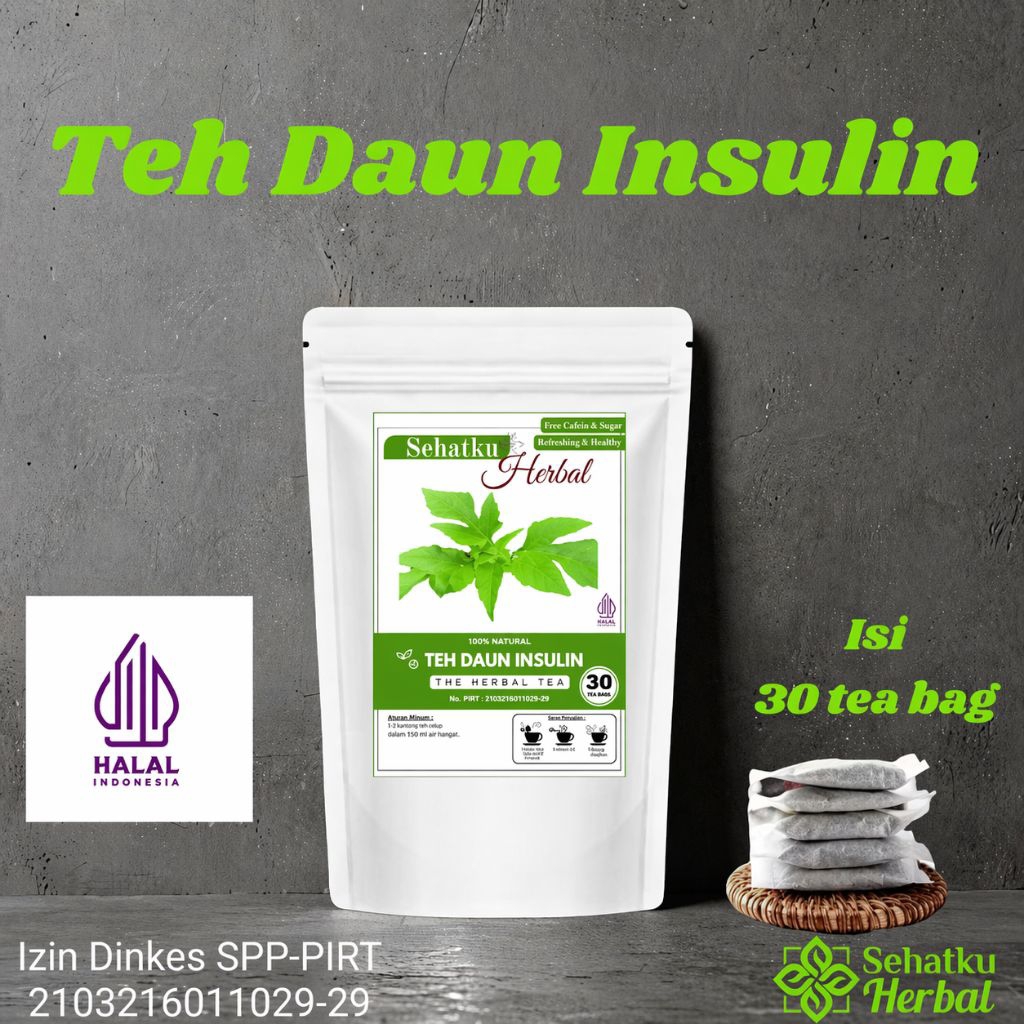 Teh Daun Insulin untuk Kesehatan Diabetes isi 30 Tea Bag Halal & Mengontrol Gula darah