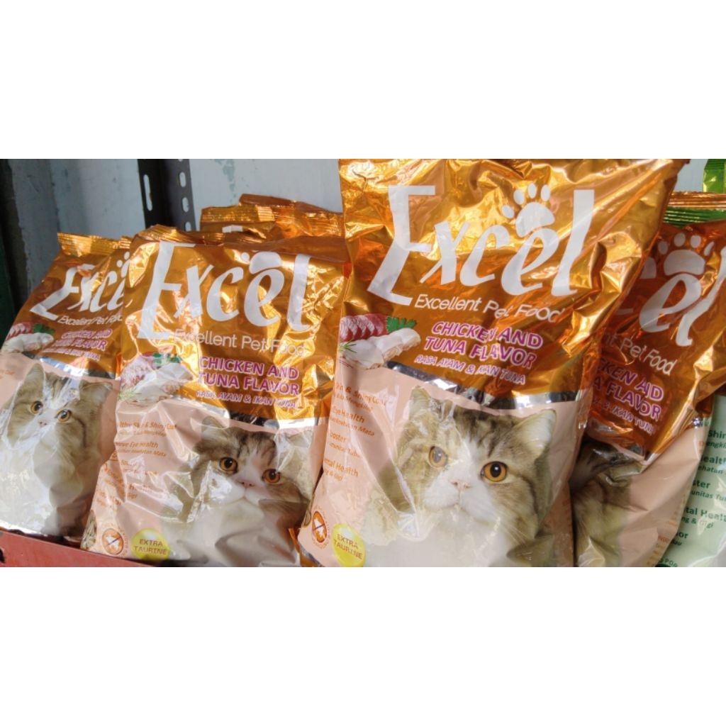 Jual makanan kucing Excel kuning 500gr | Shopee Indonesia