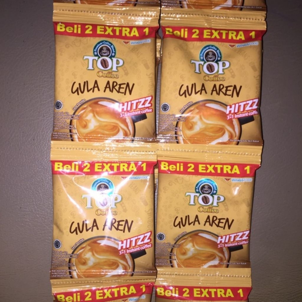Jual TOP KOPI GULA AREN HITZZ 1 renteng ISI 15 PCS | Shopee Indonesia