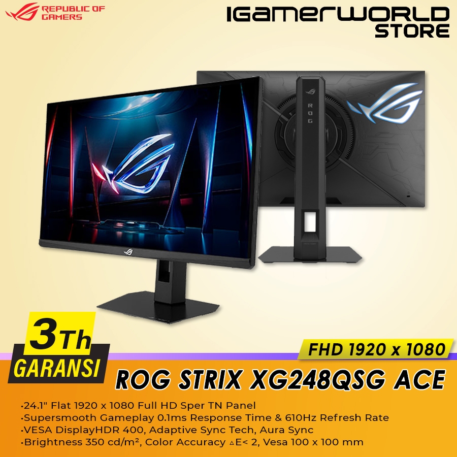 Jual Asus ROG Strix XG248QSG Ace Esports Gaming Monitor 24 Inch FHD ...