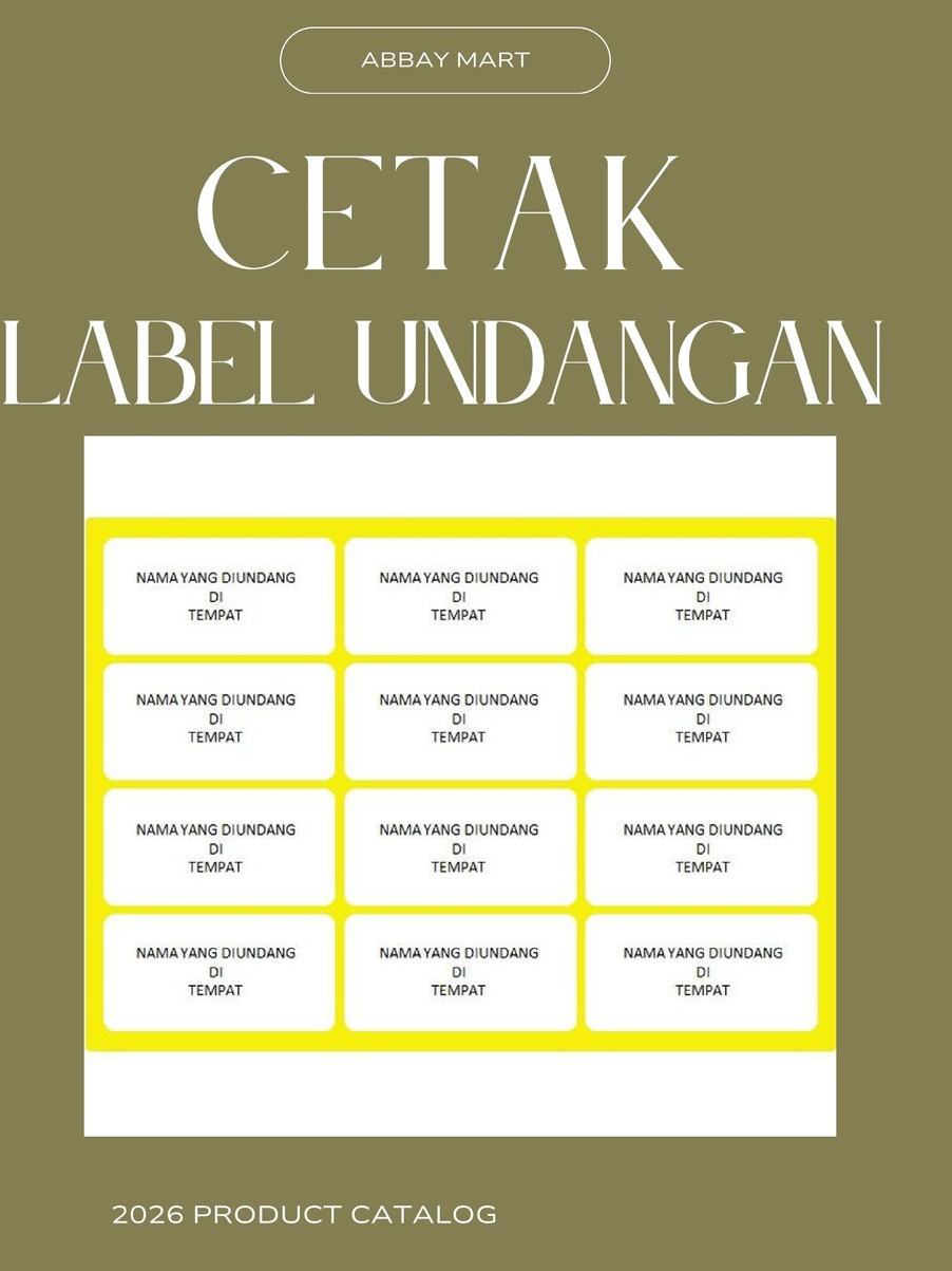 Jual CETAK LABEL UNDANGAN 103 / PRINT CETAK STIKER NAMA UNDANGAN / JASA ...